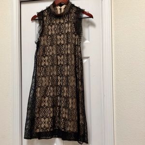 Black Lace Sleeveless Dress, Small